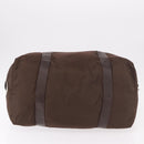 PRADA Boston Bag Nylon Khaki Silver Auth hk3830-5