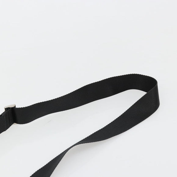 PRADA Shoulder Bag Nylon Black Silver Auth hk3831