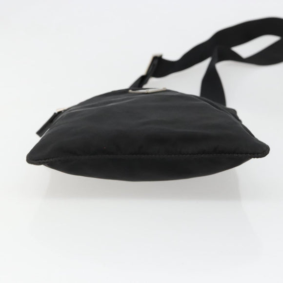 PRADA Shoulder Bag Nylon Black Silver Auth hk3831