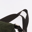 PRADA Backpack Nylon Khaki Silver Auth hk3832-15