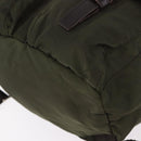 PRADA Backpack Nylon Khaki Silver Auth hk3832-17