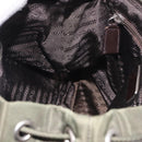 PRADA Backpack Nylon Khaki Silver Auth hk3832-25