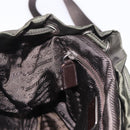 PRADA Backpack Nylon Khaki Silver Auth hk3832-26