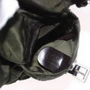 PRADA Backpack Nylon Khaki Silver Auth hk3832-28