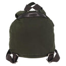 PRADA Backpack Nylon Khaki Silver Auth hk3832-2