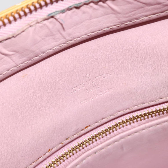 LOUIS VUITTON Monogram Vernis Houston Bag Marshmallow Pink M91302 LV Auth hk3836