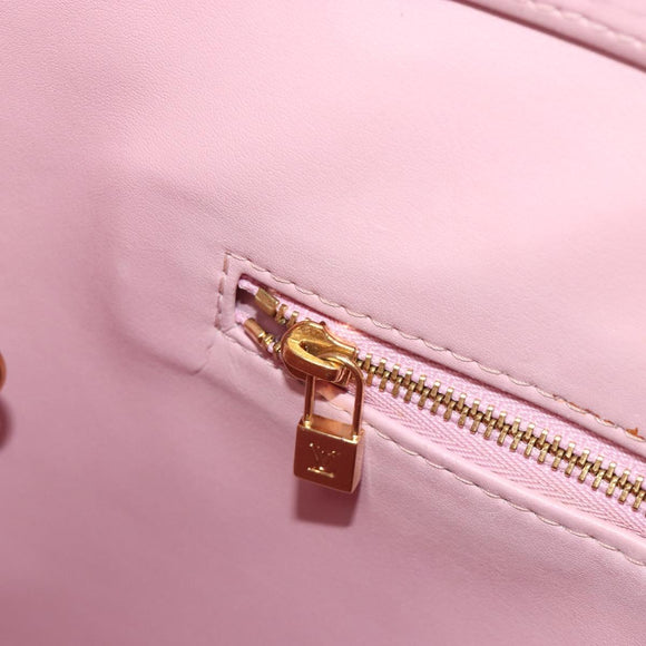 LOUIS VUITTON Monogram Vernis Houston Bag Marshmallow Pink M91302 LV Auth hk3836
