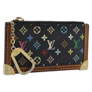 LOUIS VUITTON Monogram Multicolor Pochette Cles Purse Black M13664 Auth hk3840-1