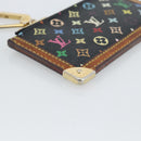 LOUIS VUITTON Monogram Multicolor Pochette Cles Purse Black M13664 Auth hk3840-14