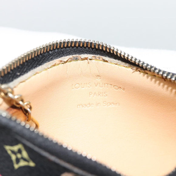 LOUIS VUITTON Monogram Multicolor Pochette Cles Purse Black M13664 Auth hk3840