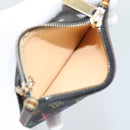 LOUIS VUITTON Monogram Multicolor Pochette Cles Purse Black M13664 Auth hk3840-11