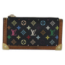 LOUIS VUITTON Monogram Multicolor Pochette Cles Purse Black M13664 Auth hk3840-13