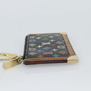 LOUIS VUITTON Monogram Multicolor Pochette Cles Purse Black M13664 Auth hk3840-3