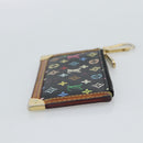 LOUIS VUITTON Monogram Multicolor Pochette Cles Purse Black M13664 Auth hk3840-4