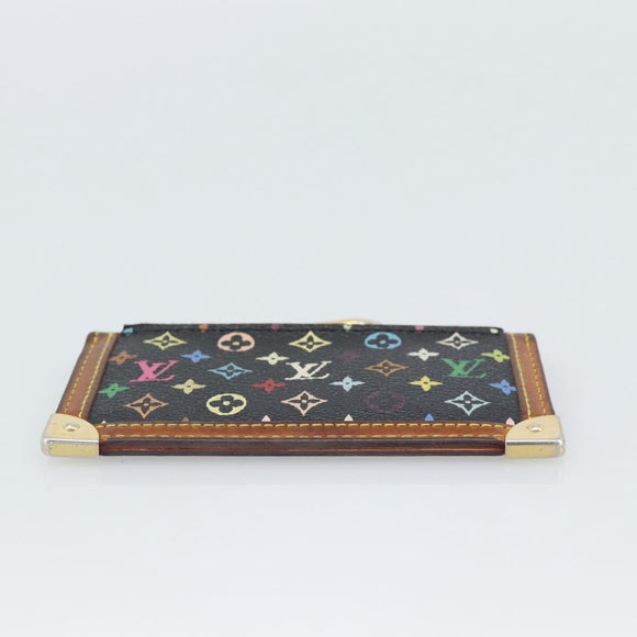 LOUIS VUITTON Monogram Multicolor Pochette Cles Purse Black M13664 Auth hk3840