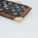 LOUIS VUITTON Monogram Multicolor Pochette Cles Purse Black M13664 Auth hk3840-8
