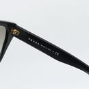 PRADA Sunglasses Plastic Black Gold Auth hk3843-11