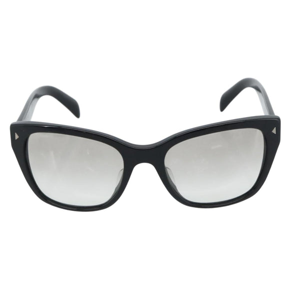 PRADA Sunglasses Plastic Black Gold Auth hk3843
