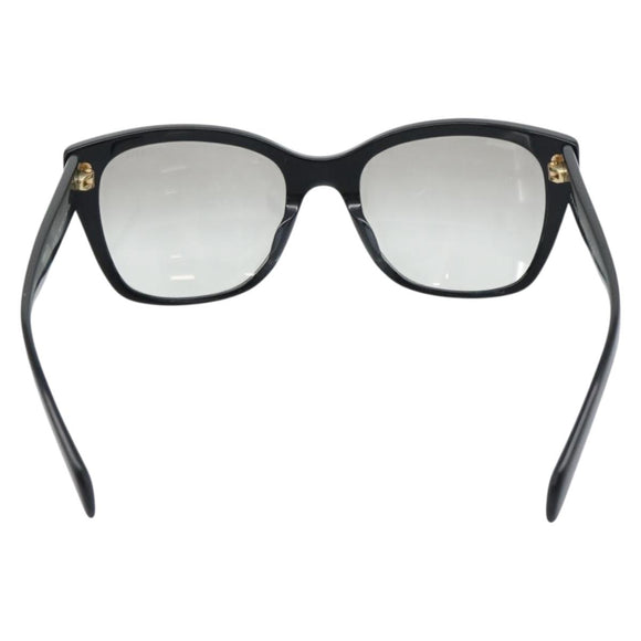 PRADA Sunglasses Plastic Black Gold Auth hk3843