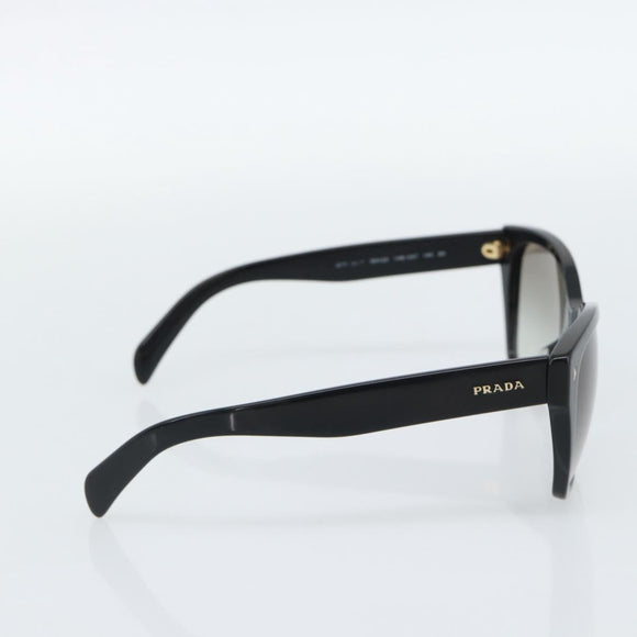PRADA Sunglasses Plastic Black Gold Auth hk3843