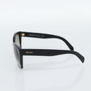 PRADA Sunglasses Plastic Black Gold Auth hk3843-6