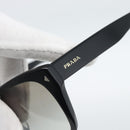 PRADA Sunglasses Plastic Black Gold Auth hk3843-7