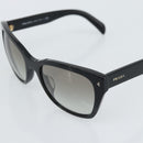 PRADA Sunglasses Plastic Black Gold Auth hk3843-9
