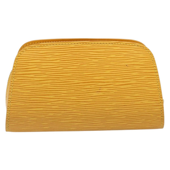 LOUIS VUITTON Epi Dauphine PM Pouch Yellow M48449 LV Auth hk3844