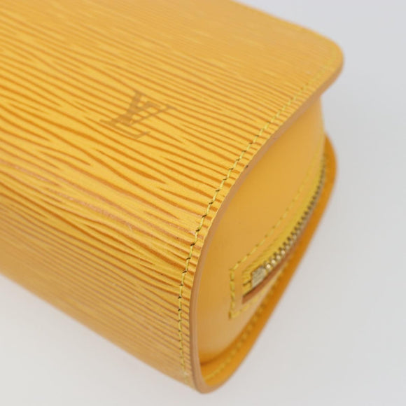 LOUIS VUITTON Epi Dauphine PM Pouch Yellow M48449 LV Auth hk3844