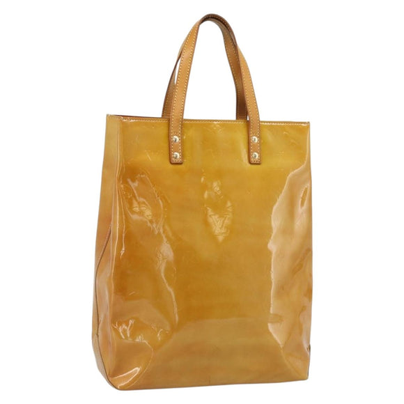 LOUIS VUITTON Monogram Vernis Reade MM Handtas Beige M91141 LV Auth hk3847