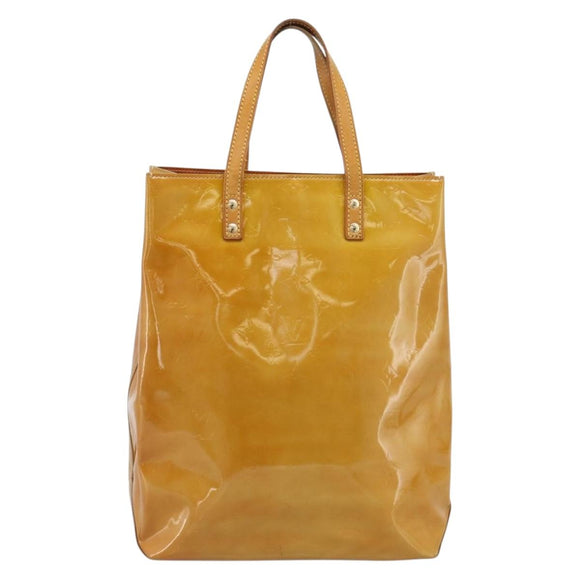 LOUIS VUITTON Monogram Vernis Reade MM Handtas Beige M91141 LV Auth hk3847