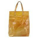 LOUIS VUITTON Monogram Vernis Reade MM Handtas Beige M91141 LV Auth hk3847-2