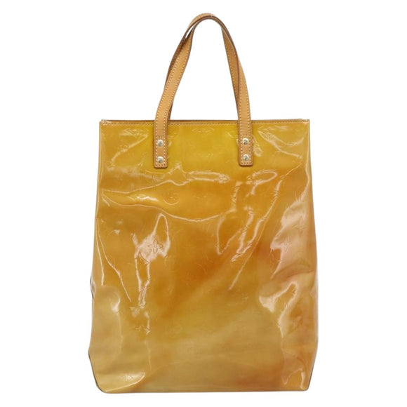 LOUIS VUITTON Monogram Vernis Reade MM Handtas Beige M91141 LV Auth hk3847