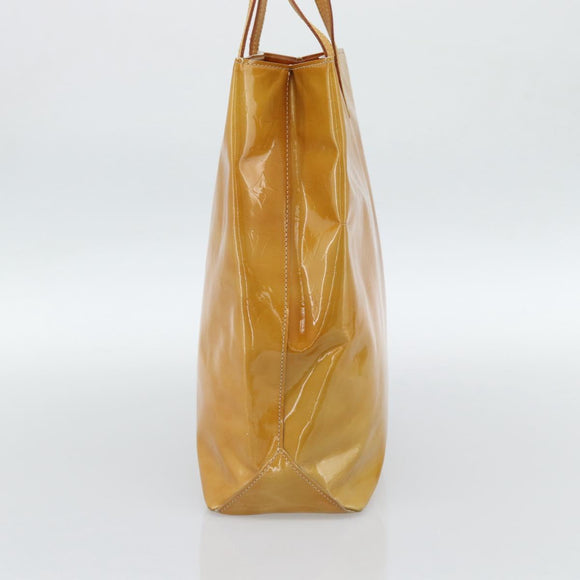 LOUIS VUITTON Monogram Vernis Reade MM Handtas Beige M91141 LV Auth hk3847