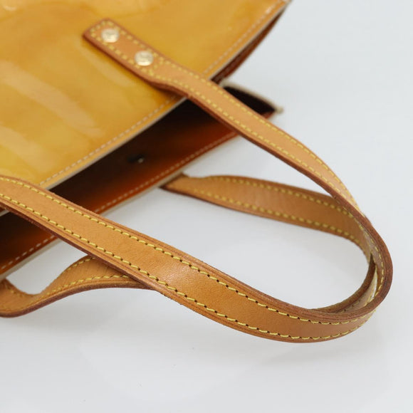 LOUIS VUITTON Monogram Vernis Reade MM Handtas Beige M91141 LV Auth hk3847