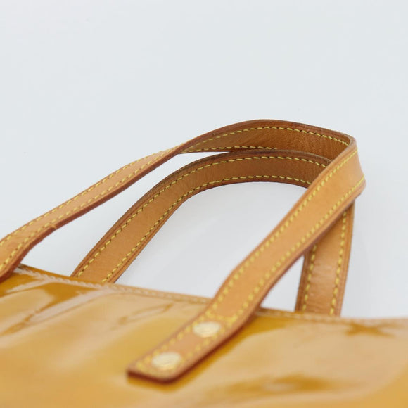 LOUIS VUITTON Monogram Vernis Reade MM Handtas Beige M91141 LV Auth hk3847