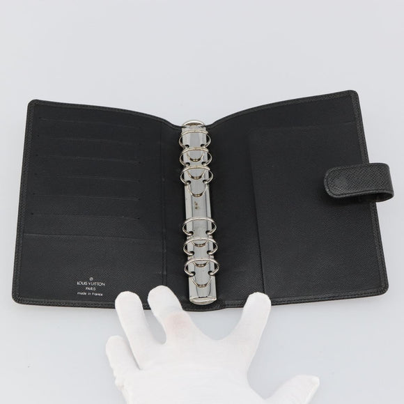 LOUIS VUITTON Taiga Leather Agenda MM Planner Cover Ardoise R20222 Auth hk3849