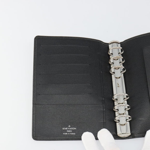 LOUIS VUITTON Taiga Leather Agenda MM Planner Cover Ardoise R20222 Auth hk3849