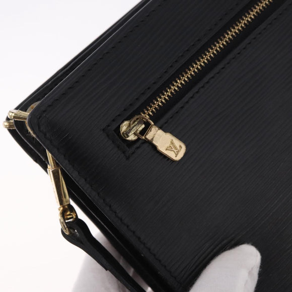 LOUIS VUITTON Epi Angian Shoulder Bag 2way Black M52112 LV Auth hk3850