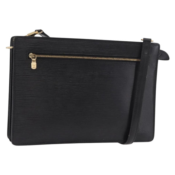 LOUIS VUITTON Epi Angian Shoulder Bag 2way Black M52112 LV Auth hk3850