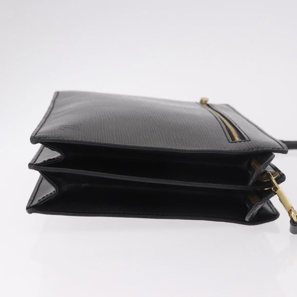 LOUIS VUITTON Epi Angian Shoulder Bag 2way Black M52112 LV Auth hk3850