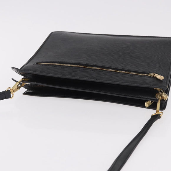 LOUIS VUITTON Epi Angian Shoulder Bag 2way Black M52112 LV Auth hk3850