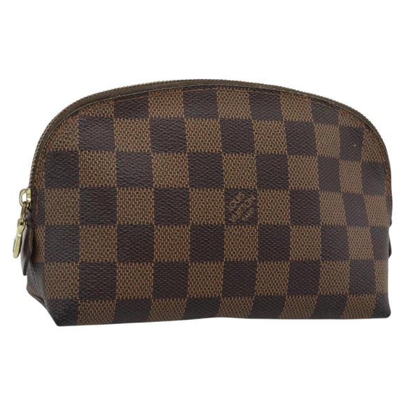 LOUIS VUITTON Damier Ebene Pochette Cosmetic PM Pouch N47516 LV Auth hk3857