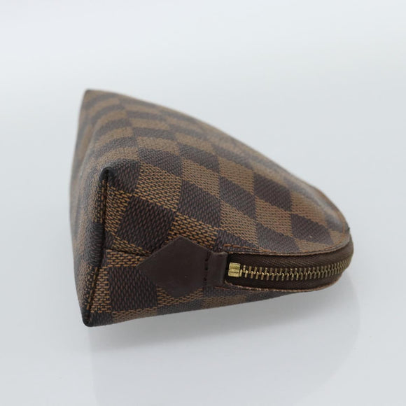 LOUIS VUITTON Damier Ebene Pochette Cosmetic PM Pouch N47516 LV Auth hk3857