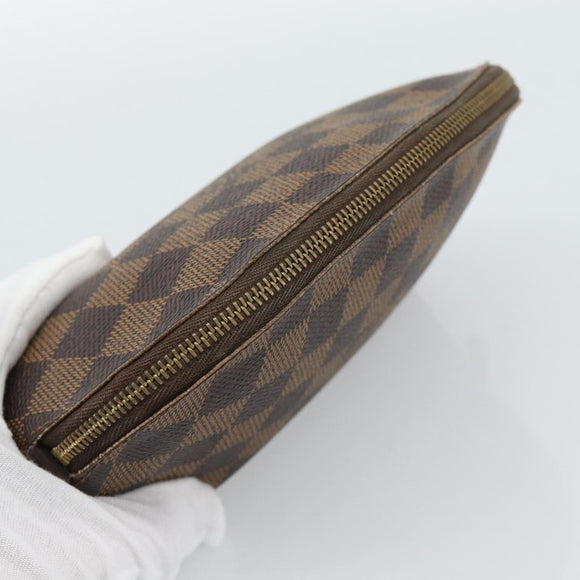 LOUIS VUITTON Damier Ebene Pochette Cosmetic PM Pouch N47516 LV Auth hk3857