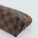 LOUIS VUITTON Damier Ebene Pochette Cosmetic PM Pouch N47516 LV Auth hk3857-7