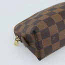 LOUIS VUITTON Damier Ebene Pochette Cosmetic PM Pouch N47516 LV Auth hk3857-14