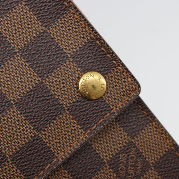 LOUIS VUITTON Damier Ebene Portello Shoulder Bag N45271 LV Auth hk3859