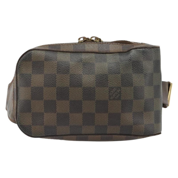 LOUIS VUITTON Damier Ebene Geronimos Schoudertas N51994 LV Auth hk3860