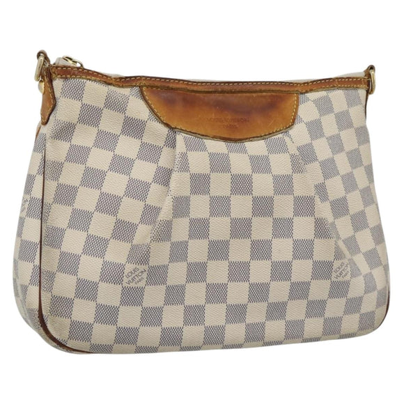 LOUIS VUITTON Damier Azur Siracusa PM Shoulder Bag N41113 LV Auth hk3871